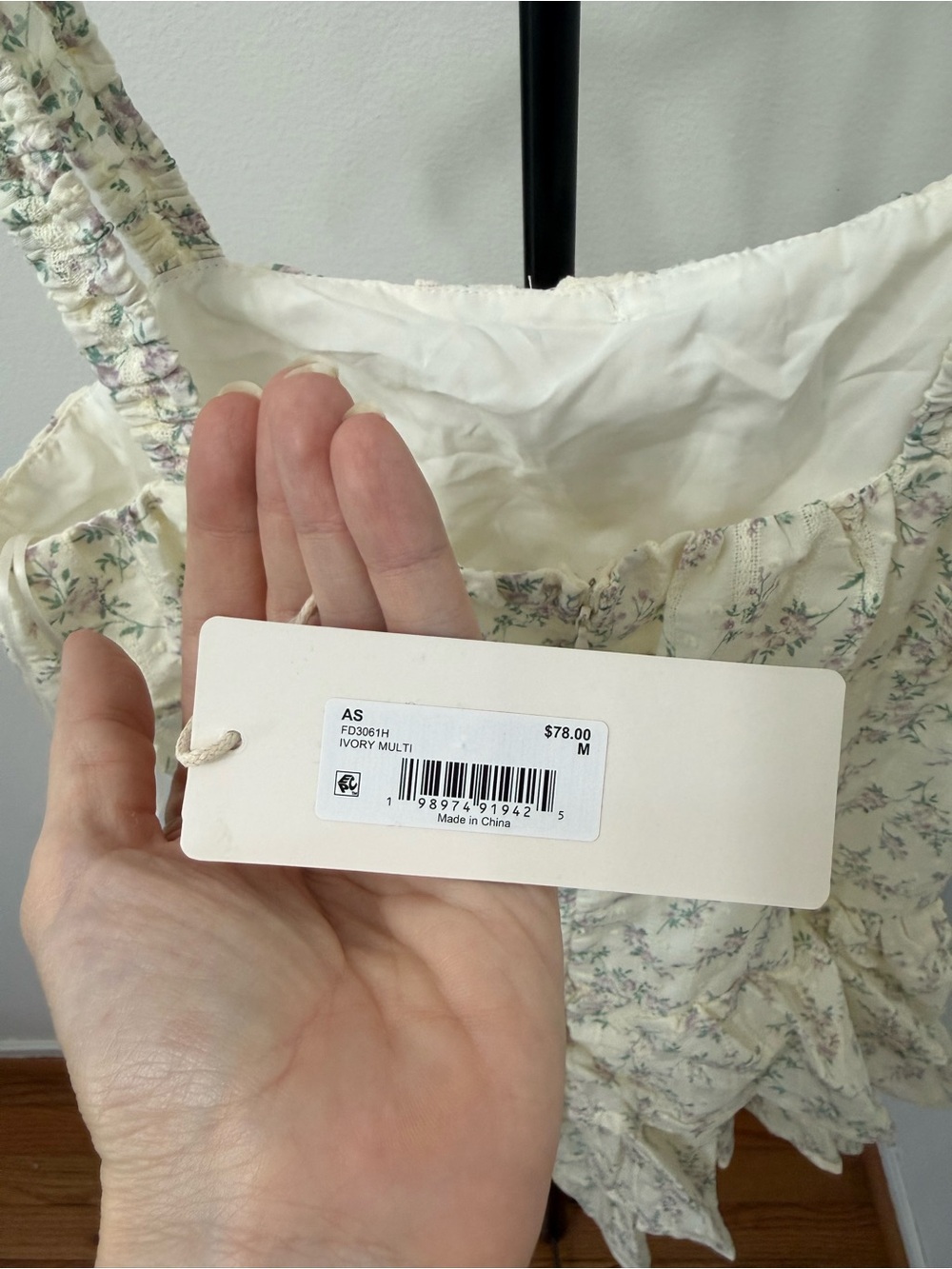 Altar'd State Cream Floral Tiered Ruffle Mini Dress - Picture 5 of 5